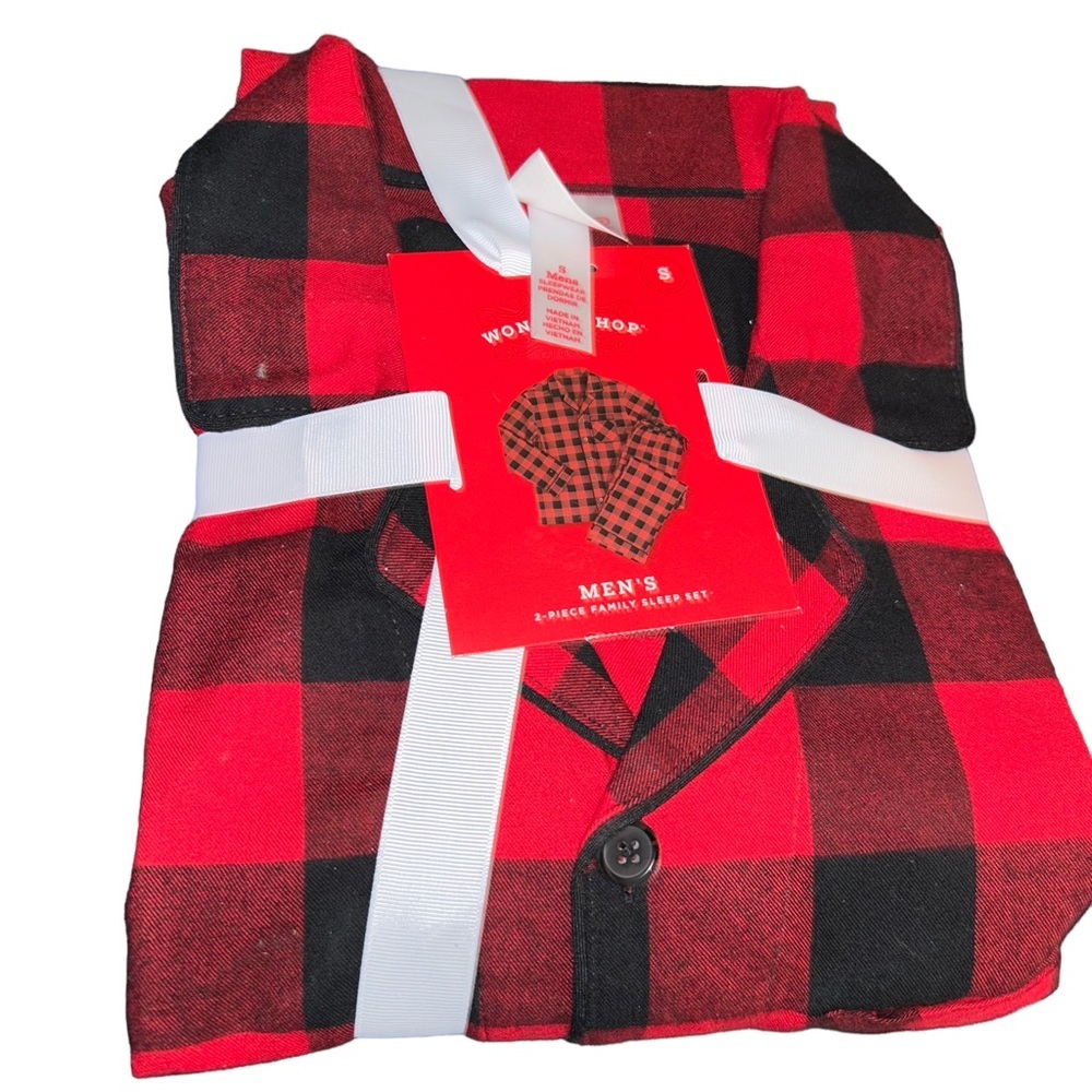 Men Red Buffalo Check 2-Piece Pajamas Family Sleep Set Wondershop Target small S